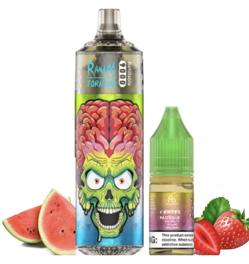 FRAISE PASTEQUE 20mgTORNADO 20000K RANDM FUMOT Saveur FRAISE PASTEQUE   FUMOT VAP Officiel | Cigarettes lectroniques, vape spcialise, stylos vape